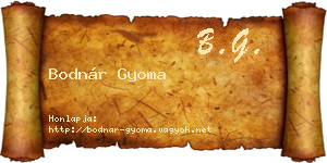 Bodnár Gyoma névjegykártya